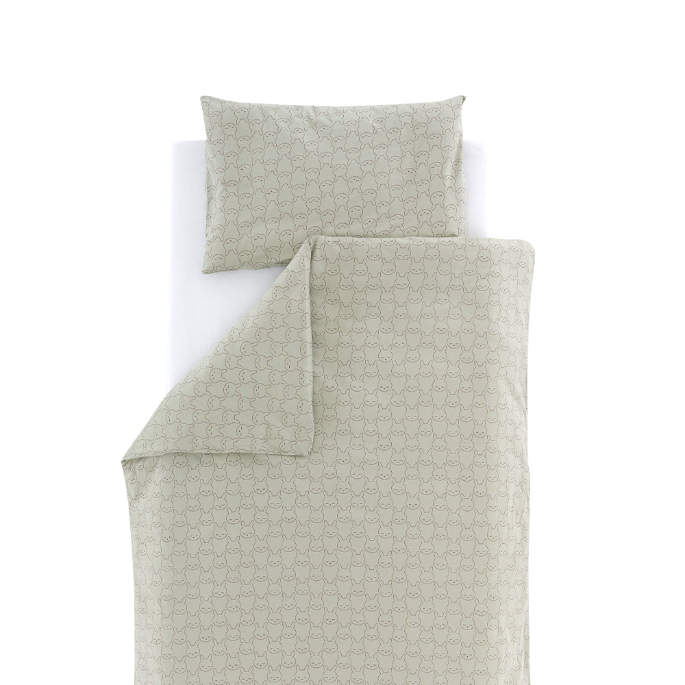 Jersey Bedding Cuddly Bunny green