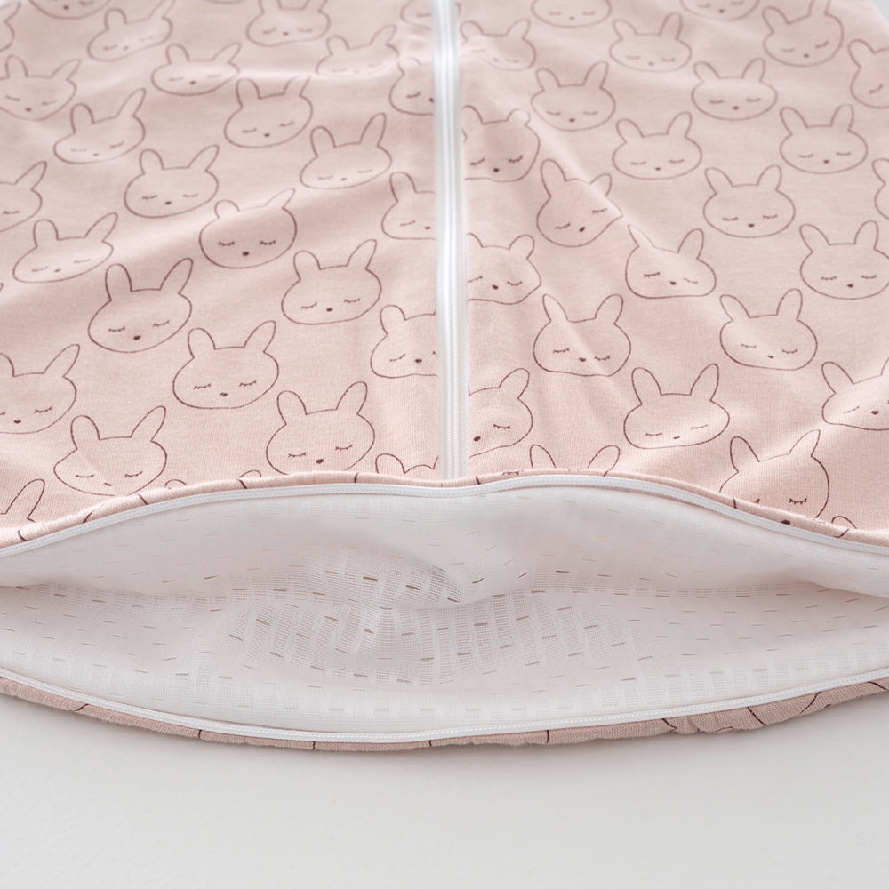 Sommerschlafsack Kuschelhase beige Baumwolle Detail Belüftung