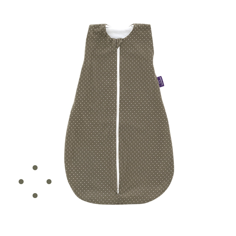 Summer Sleeping Bag Little Dots olive in cotton