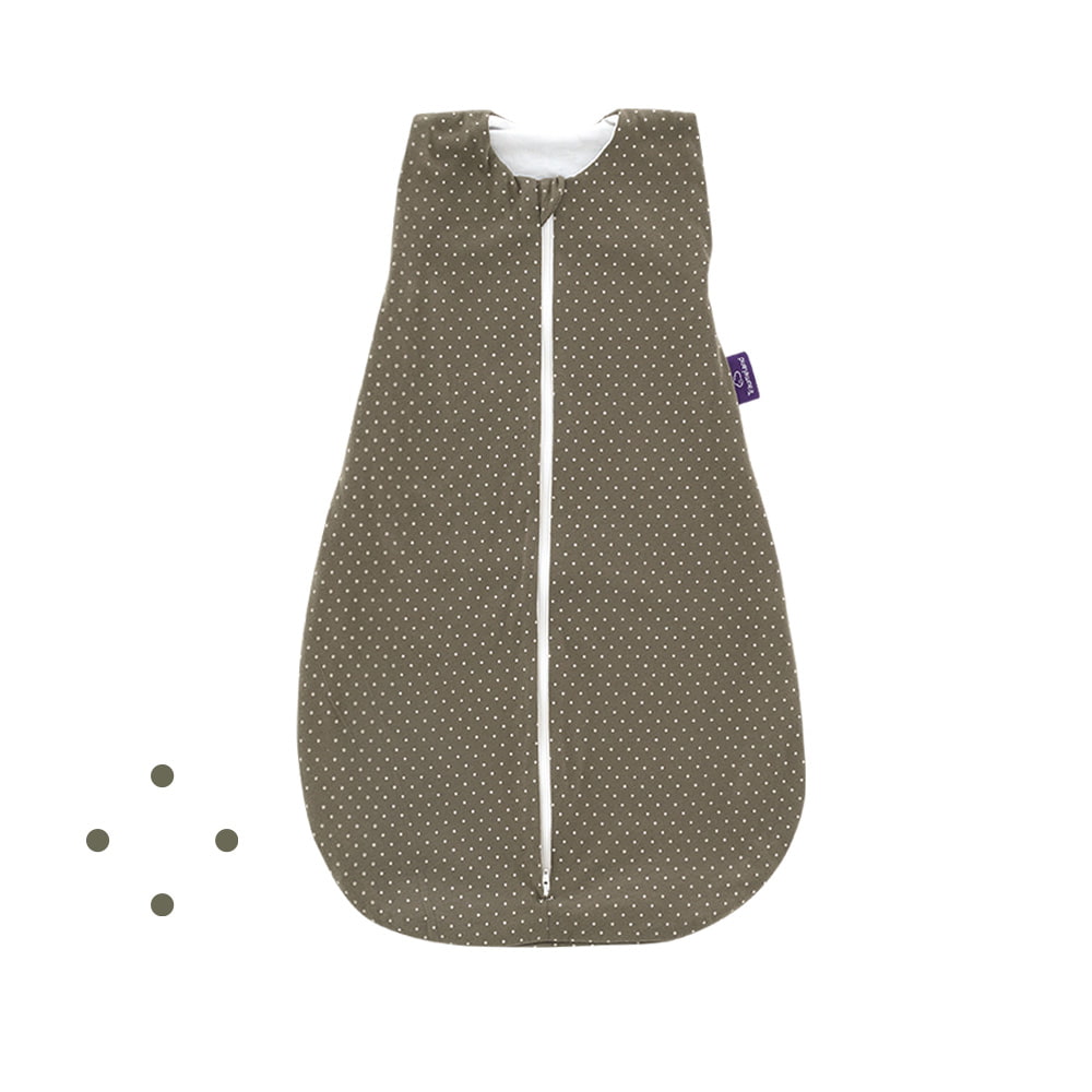 Summer Sleeping Bag Little Dots olive in cotton