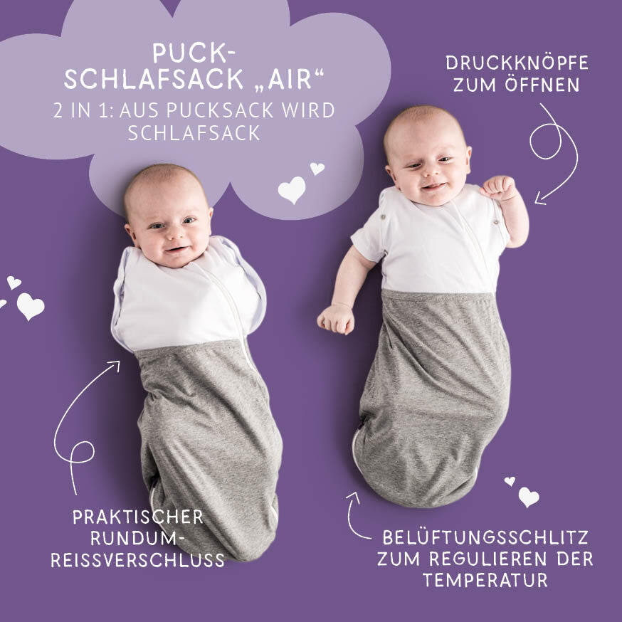 2-in-1 Puckschlafsack und Schlafsack
