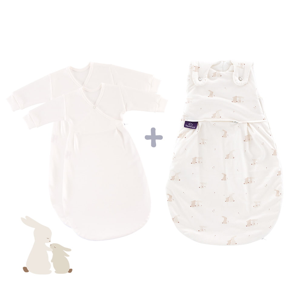 All Year Sleeping Bag Set Hohop Bunny beige