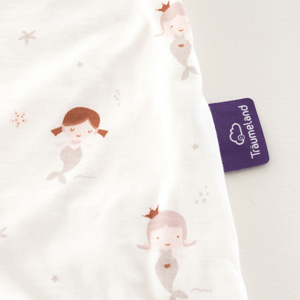 Summer Sleeping Bag Mermaid in cotton detail label