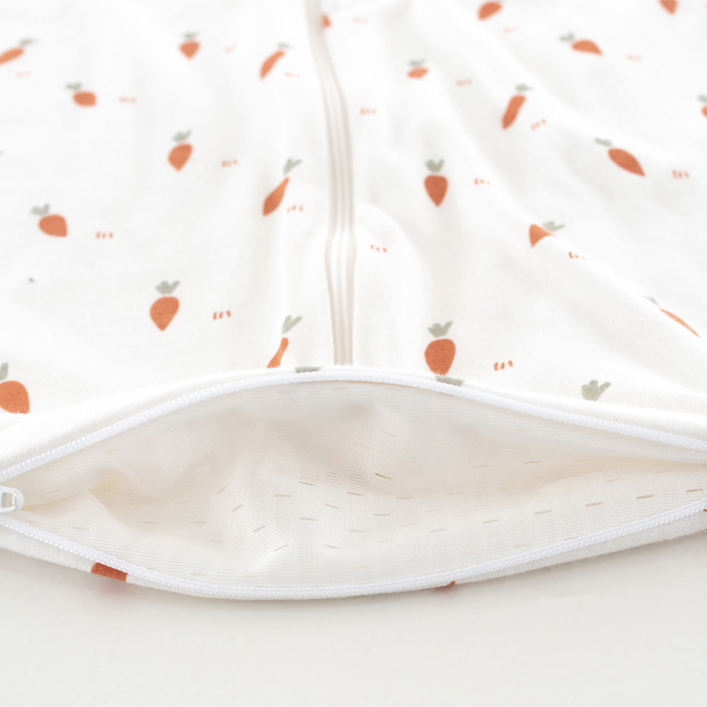 Summer sleeping bag Carota in cotton detail ventilation slit