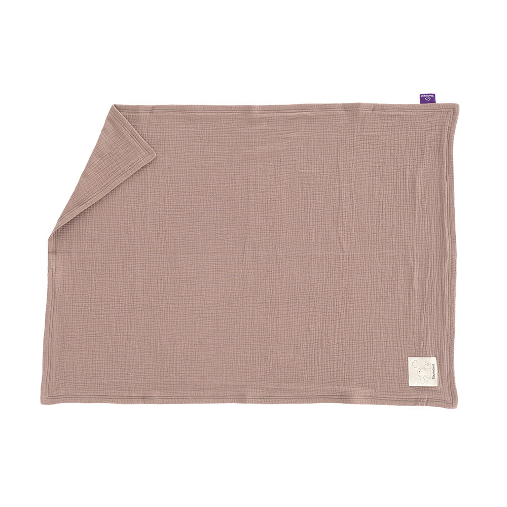 Baby blanket made of cotton muslin chestnut