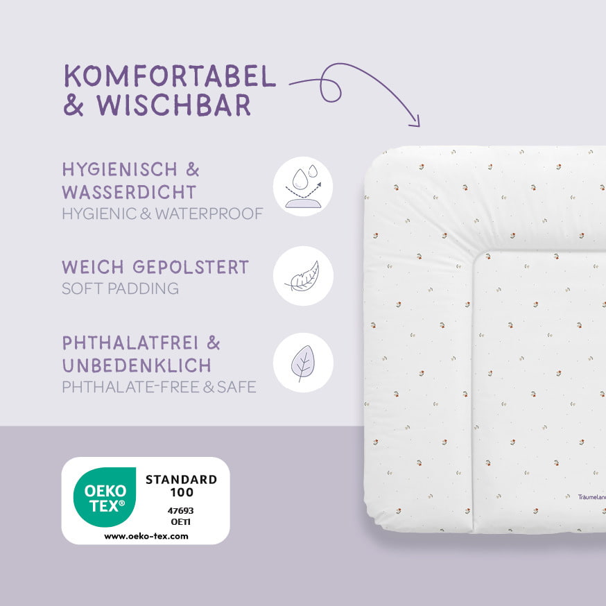 Wickelauflage fiore beige