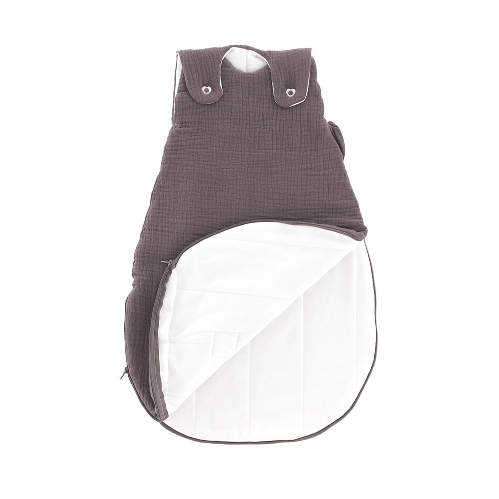 All-year sleeping bag cocoa plum unfolded