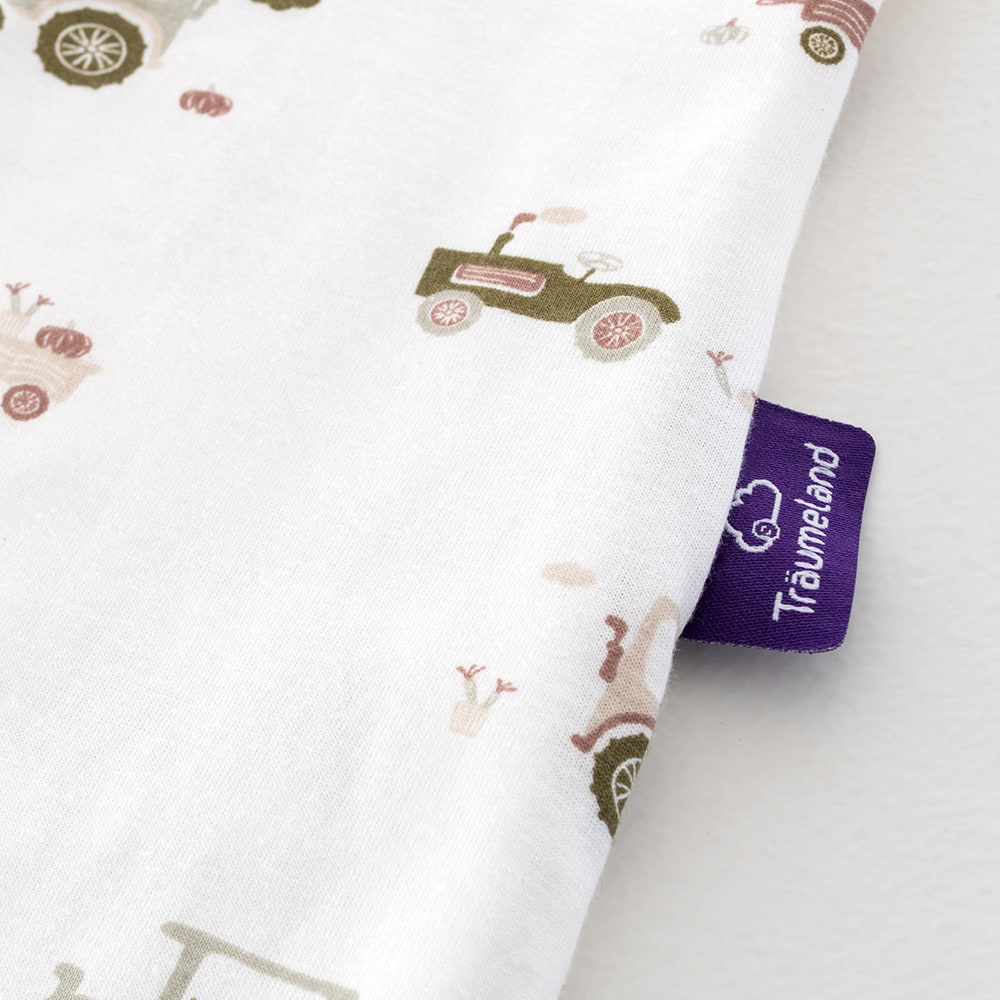 Summer Sleeping Bag Little Farm green in cotton detail label