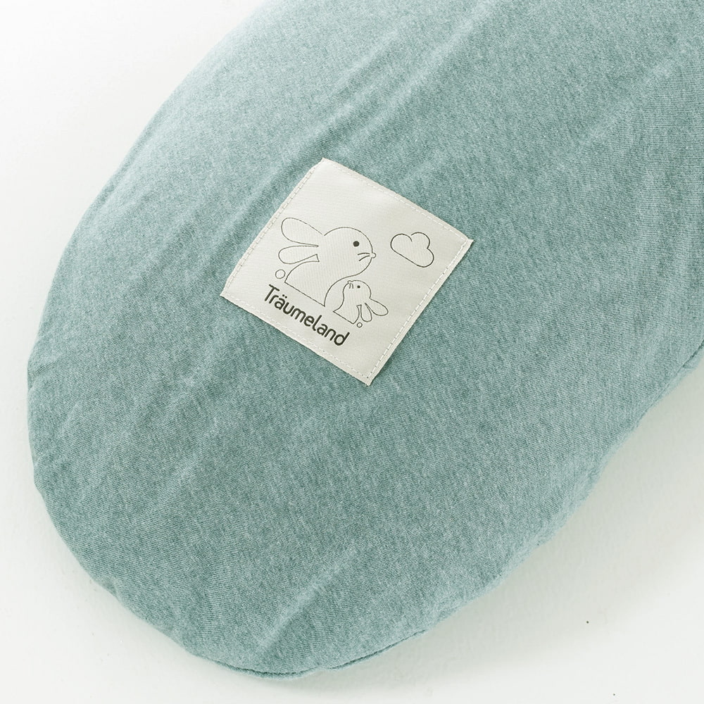Nursing pillow mottled green detail