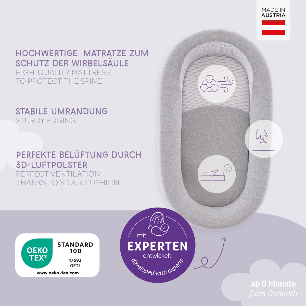 Baby nest Home Air grey information