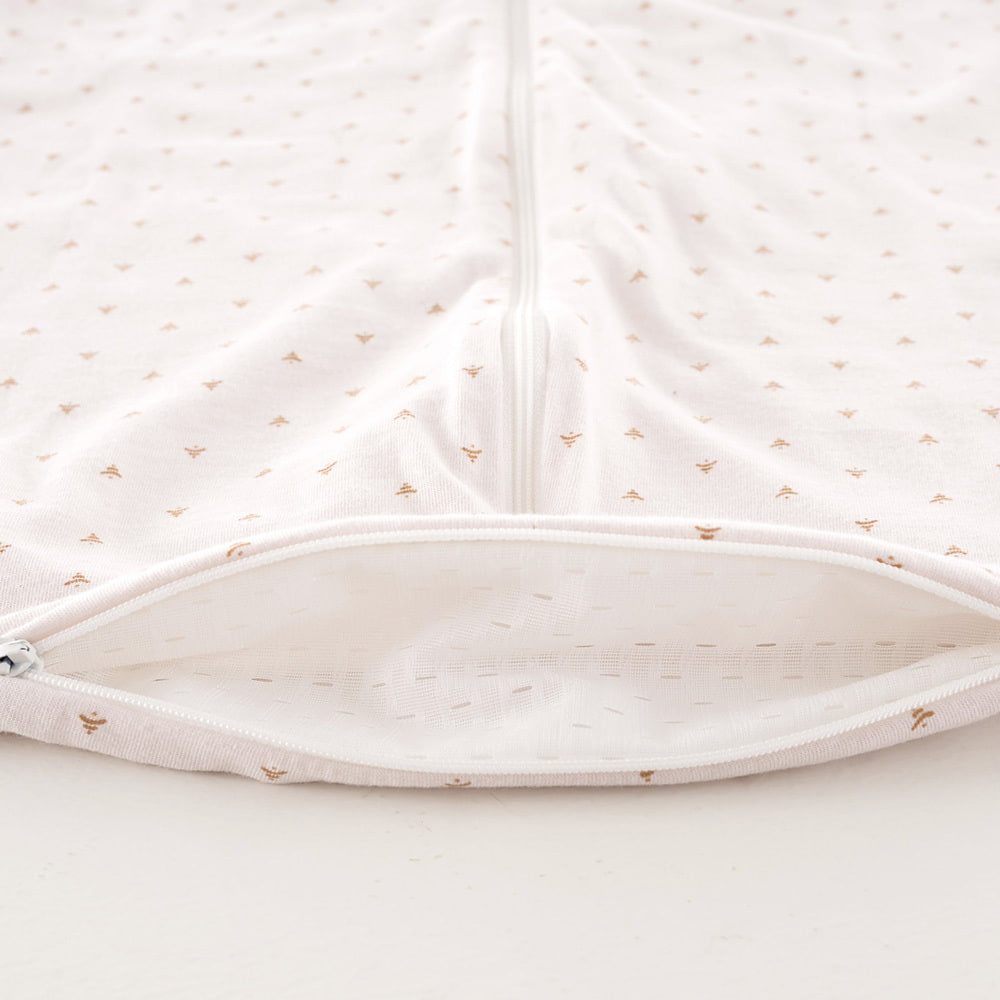 Summer Sleeping Bag Twister beige in cotton detail ventilation slit