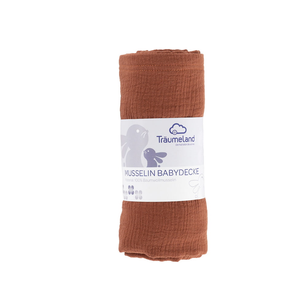 Babydecke terracotta verpackt