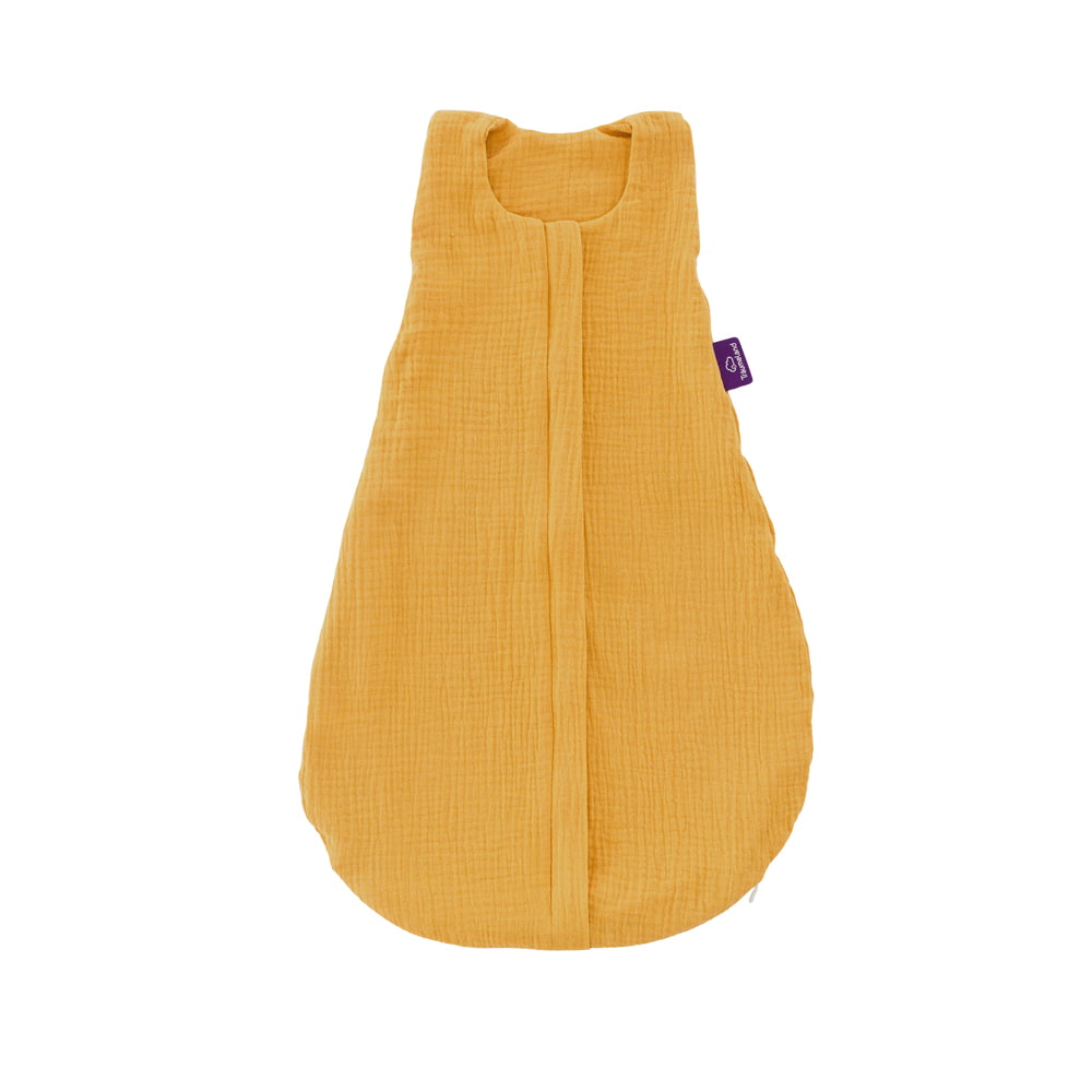 Sommerschlafsack aus Baumwollmusselin in senfgelb