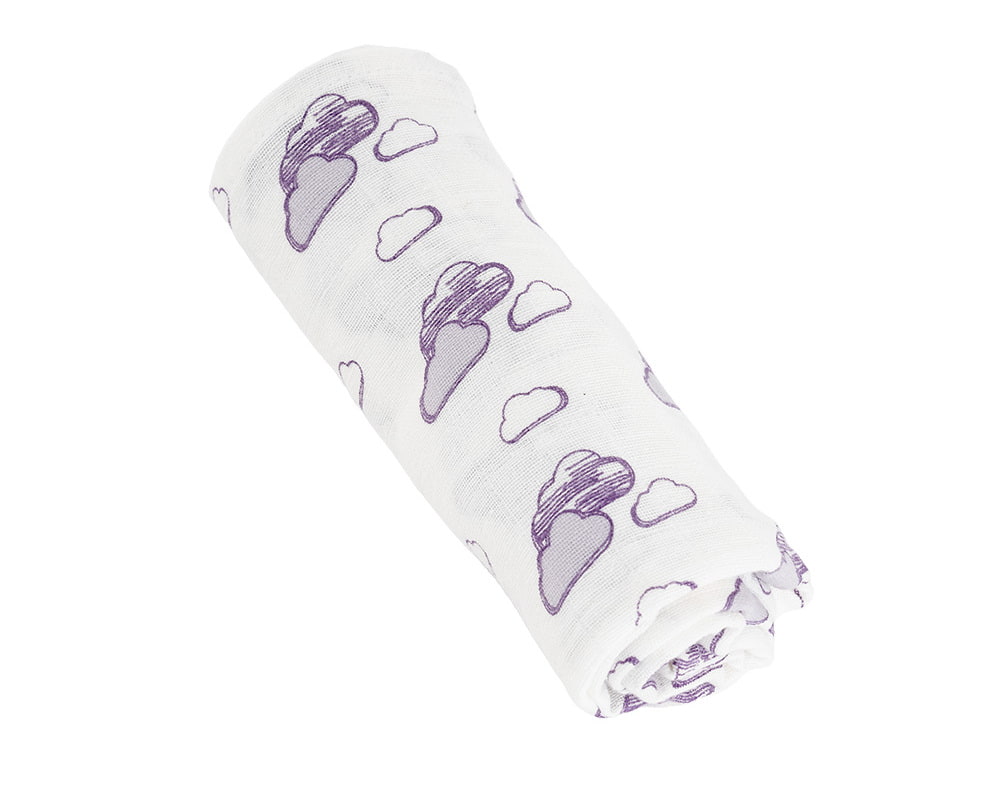 Swaddles Clouds violet