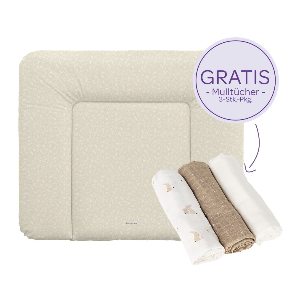 Wickelauflage mit gratis Mulltücher