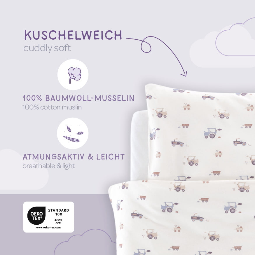 Information about bedding Little Farm blue