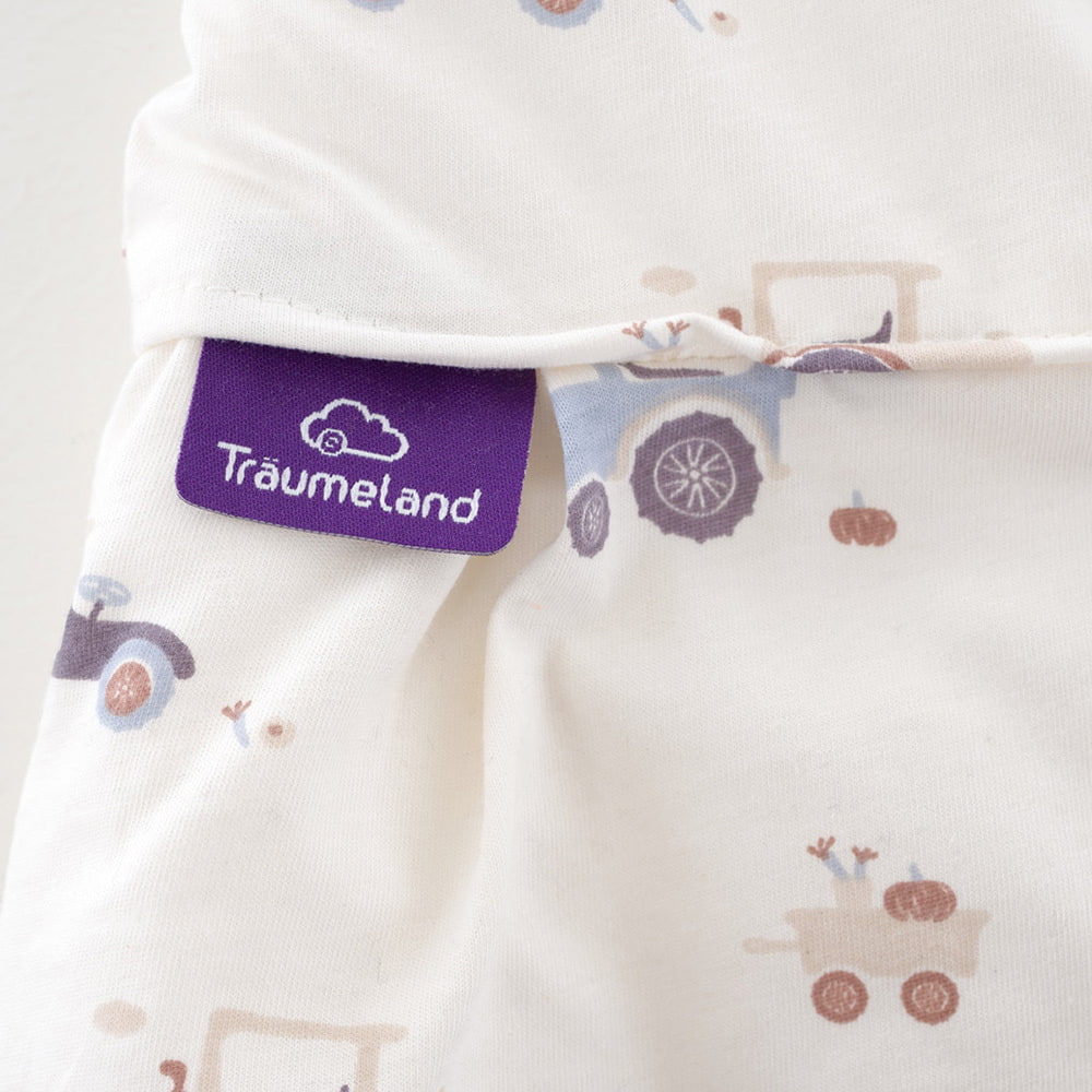 Sleeping Bag Little Farm blue detail label