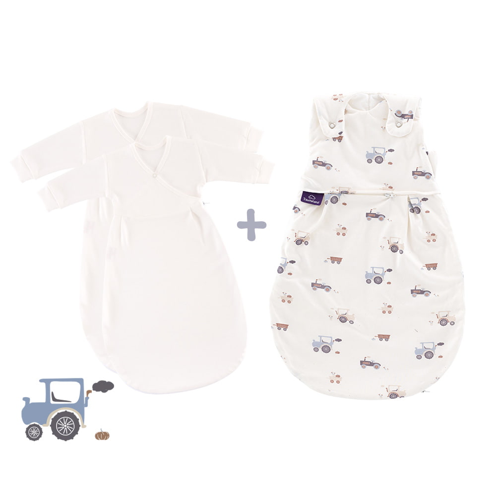Saco de dormir Little Farm azul para todas las estaciones