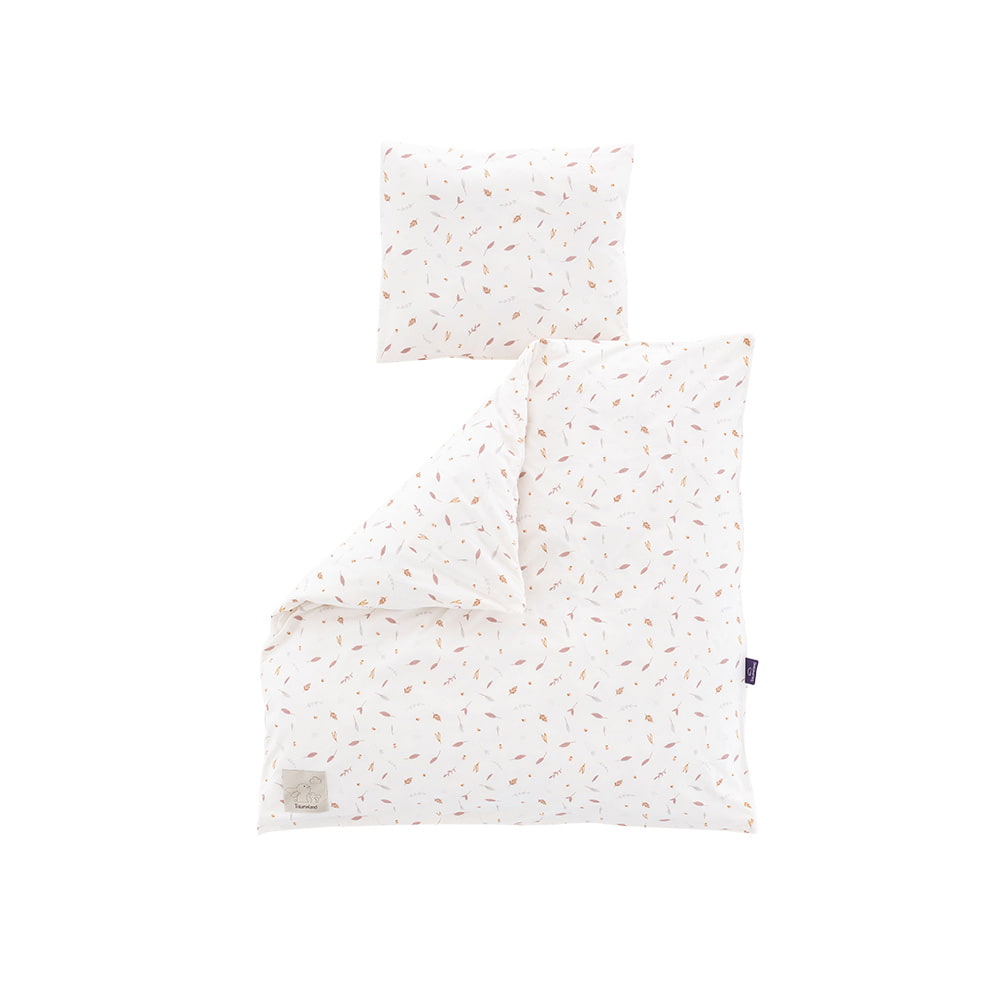 Cotton muslin bedding Nature love pink 80x80