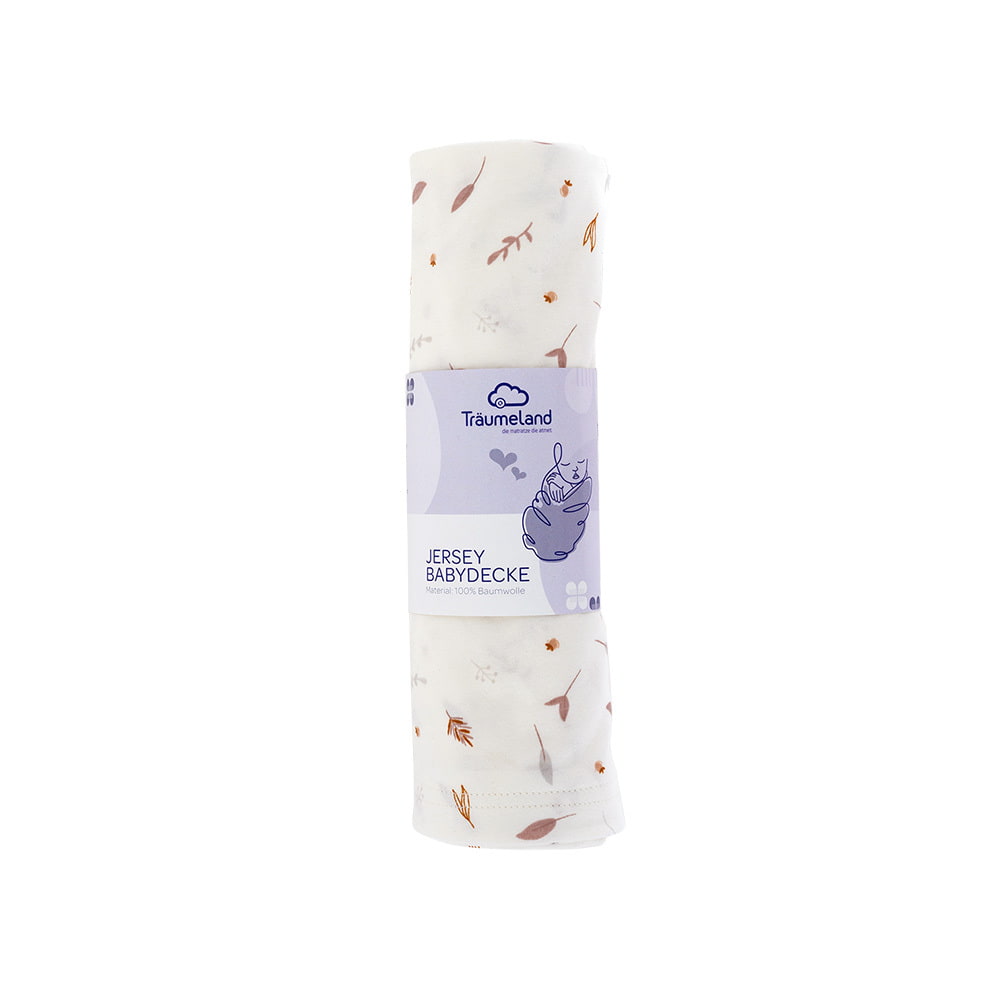 Jersey baby blanket Nature love pink in its package