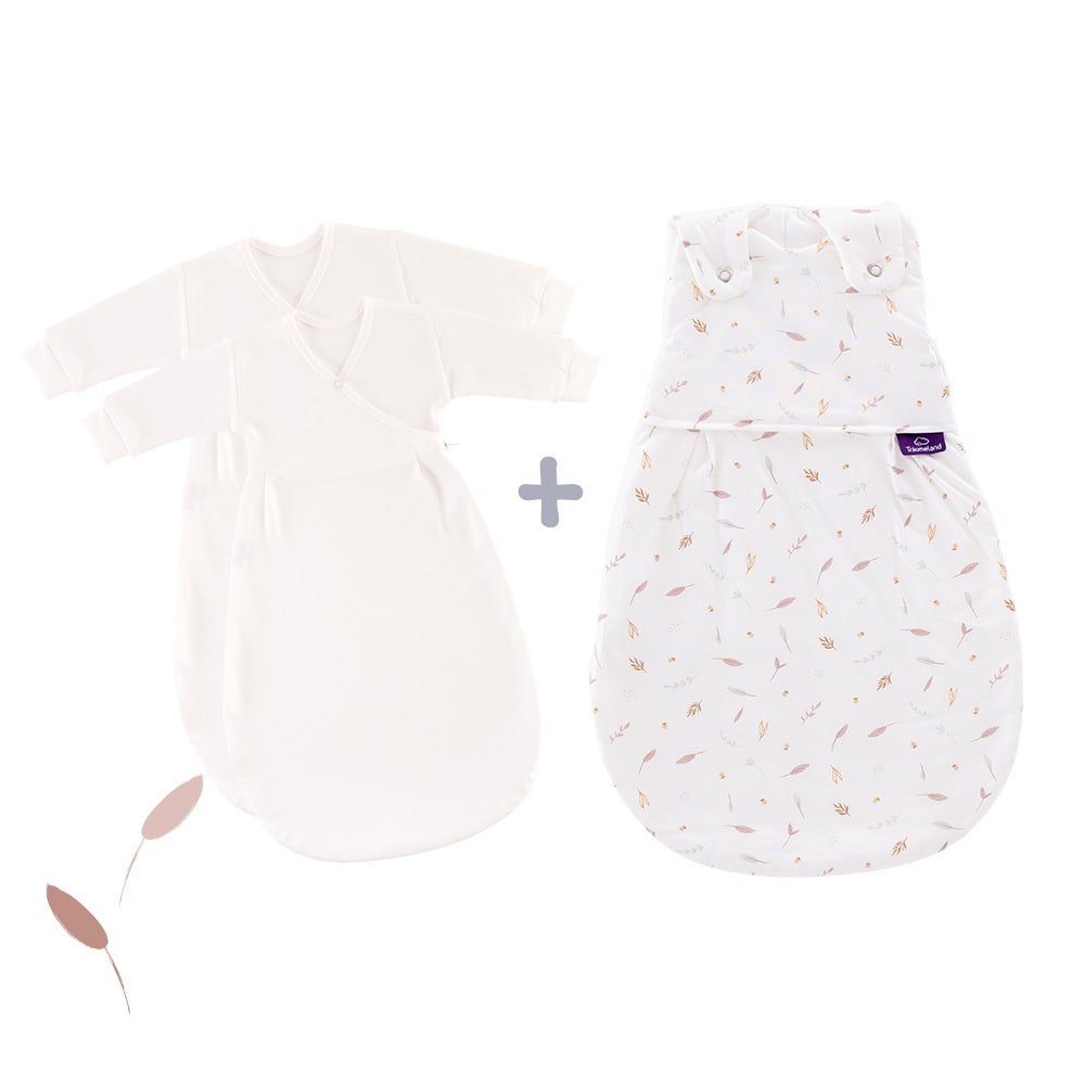 Sleeping bag set Nature love pink with 2 inner sleeping bags