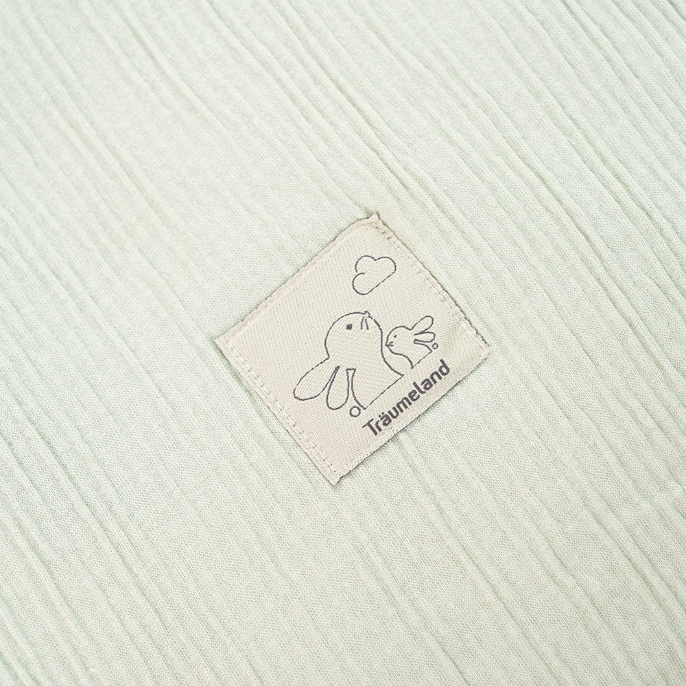 Signature Kuscheldecke in der Farbe mint Hasenaufnäher