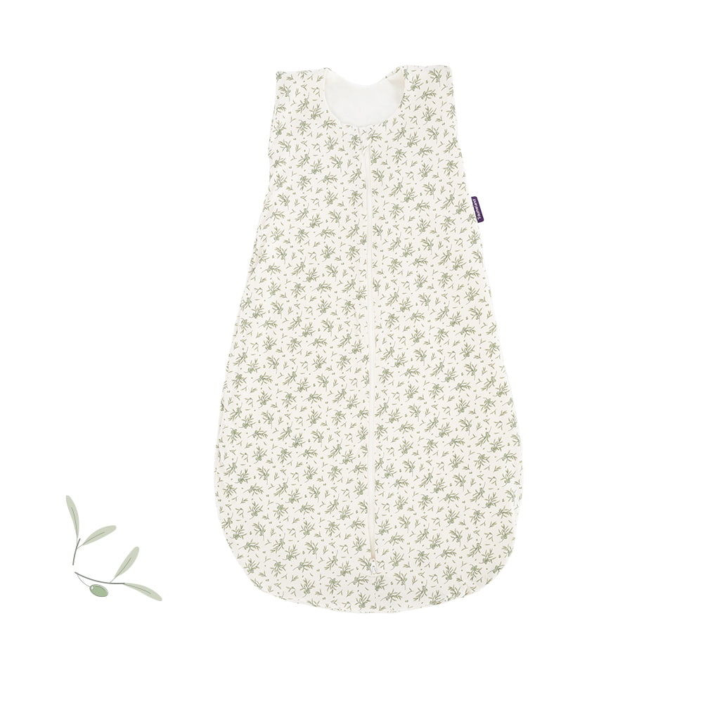 Cotton summer sleeping bag in olive design