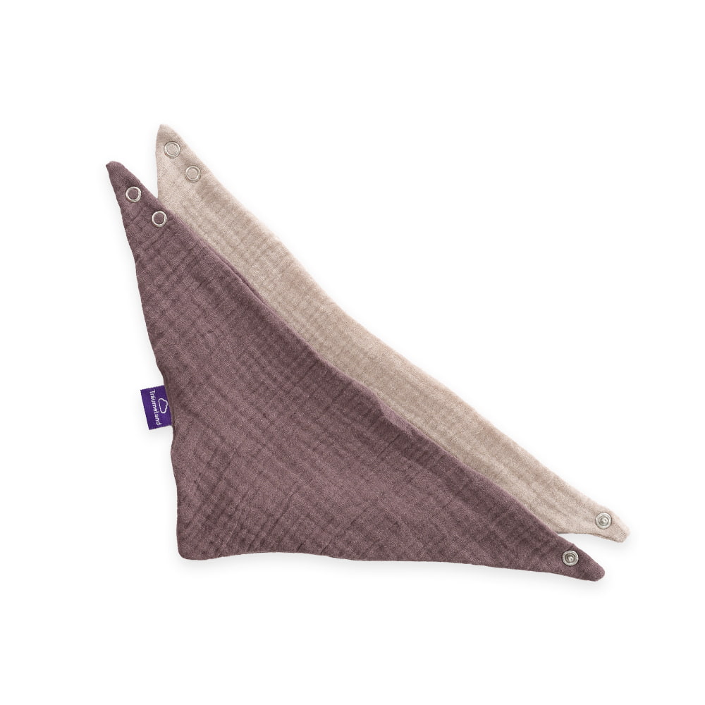 Dreieckstuch 2er-Set beige & schokopflaume