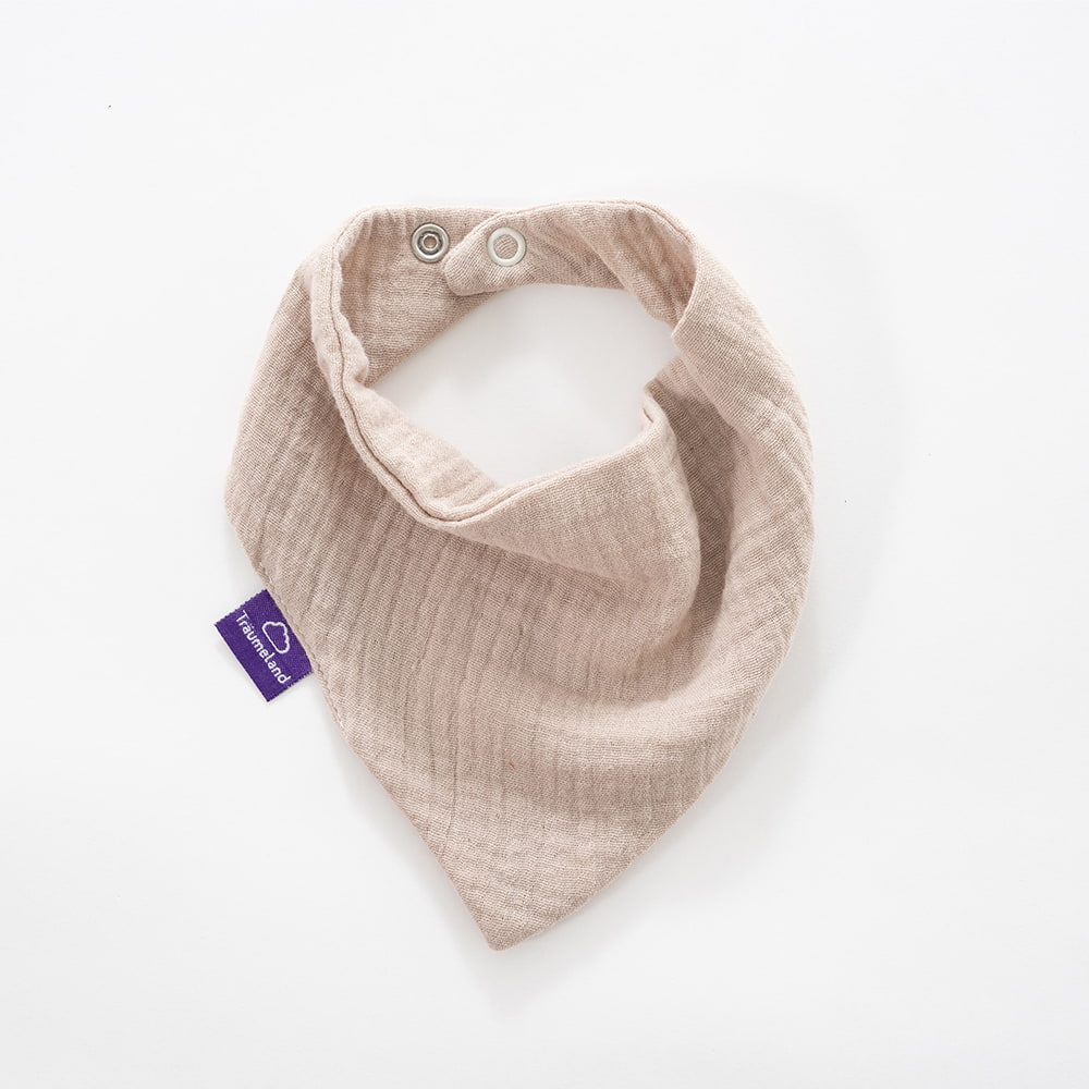 Dreieckstuch aus Musselin beige