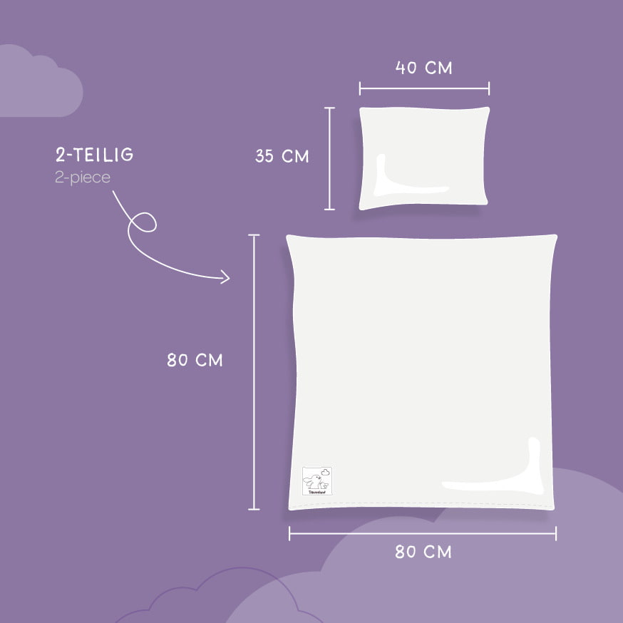 Bed linen dimensions 80x80/40x35