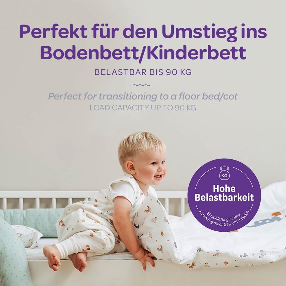 Children's mattress loadable up to 90 kg