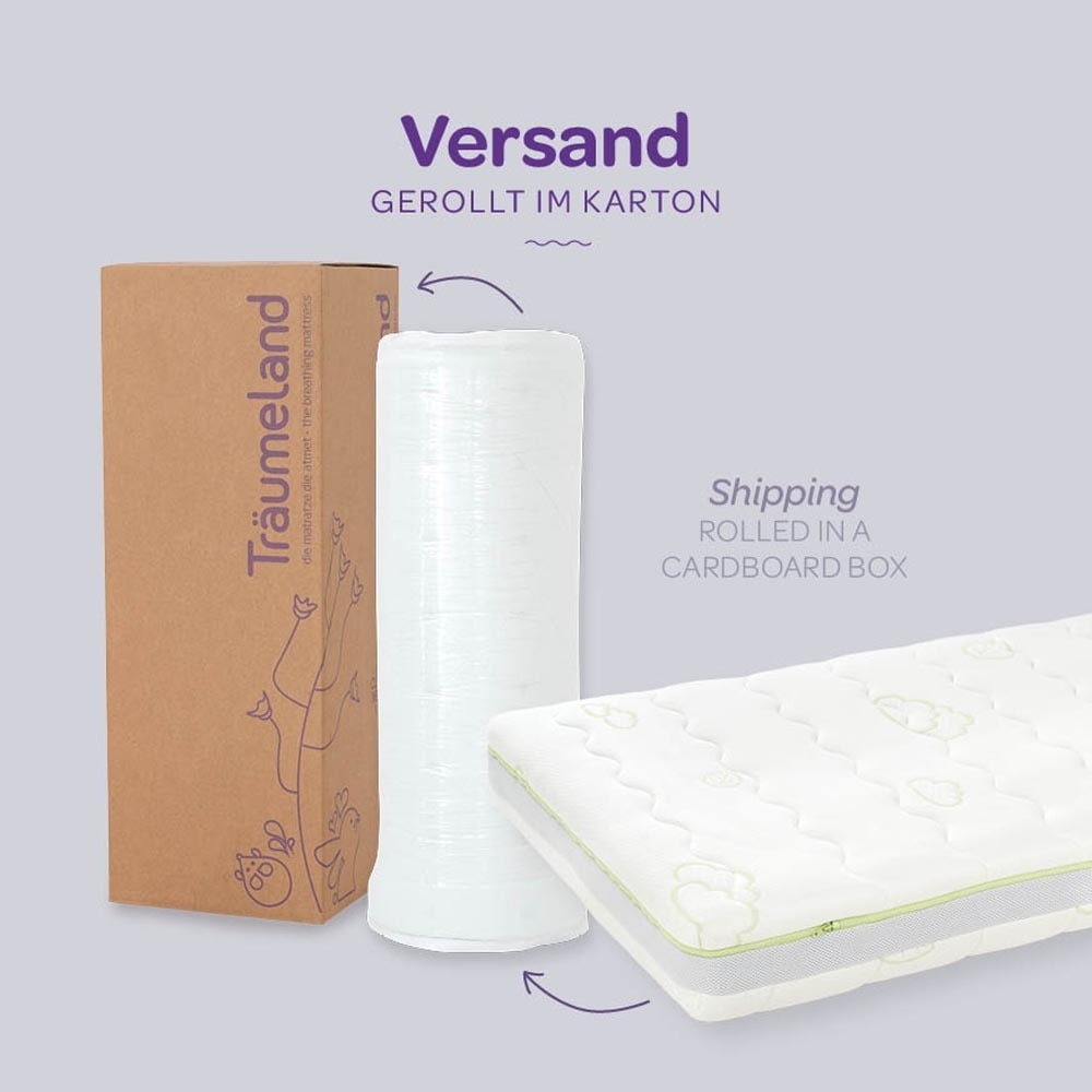 Children's mattress shipping rolled