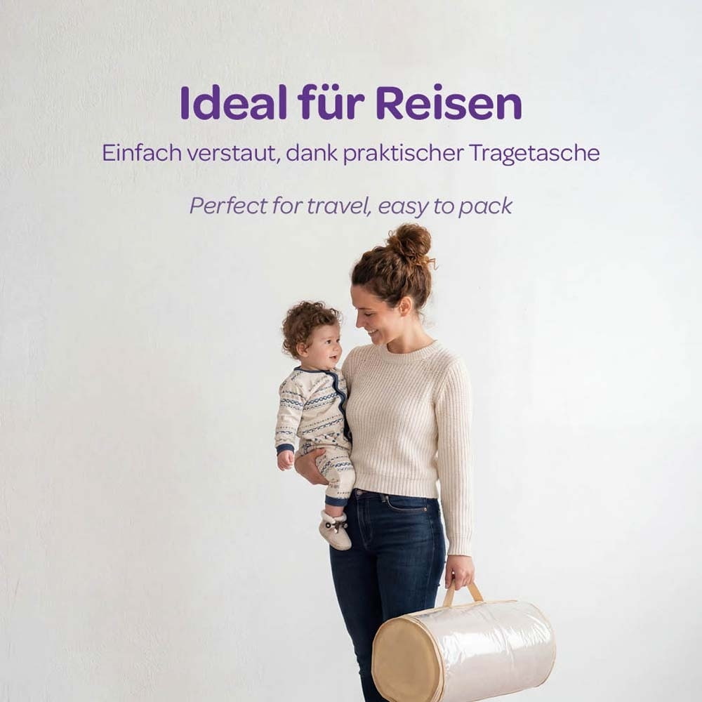 Reisebettmatratze in Tragetasche Träumeland beige