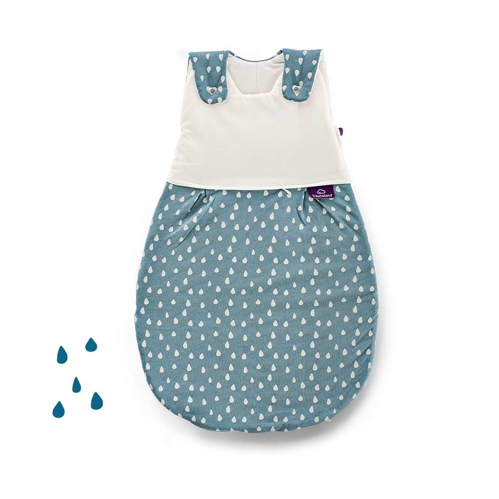 Saco de dormir para todo el año LIEBMICH Gotas azul oceano