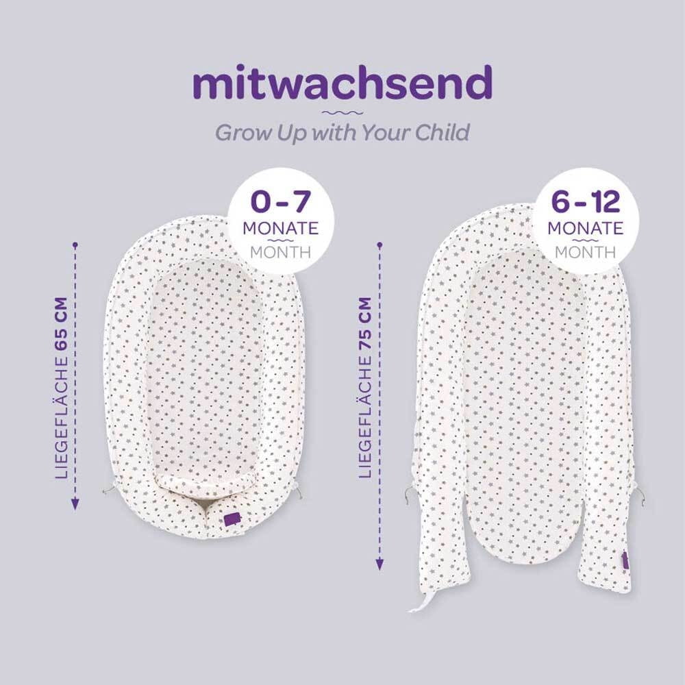 Baby nest Home Premium with Grey Stars
