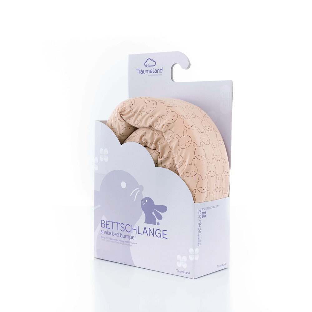 Packaging Snake Bed Bumper Cuddly Bunny beige