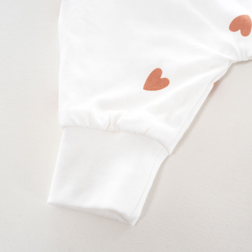 Summer-Sleeping Bag with Legs, Heart Design, Cuffs