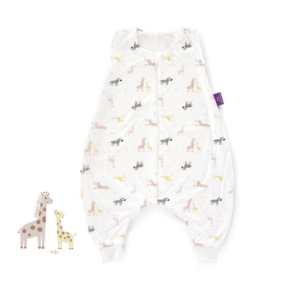 Summer-Sleeping Bag with Legs - Safari Design
