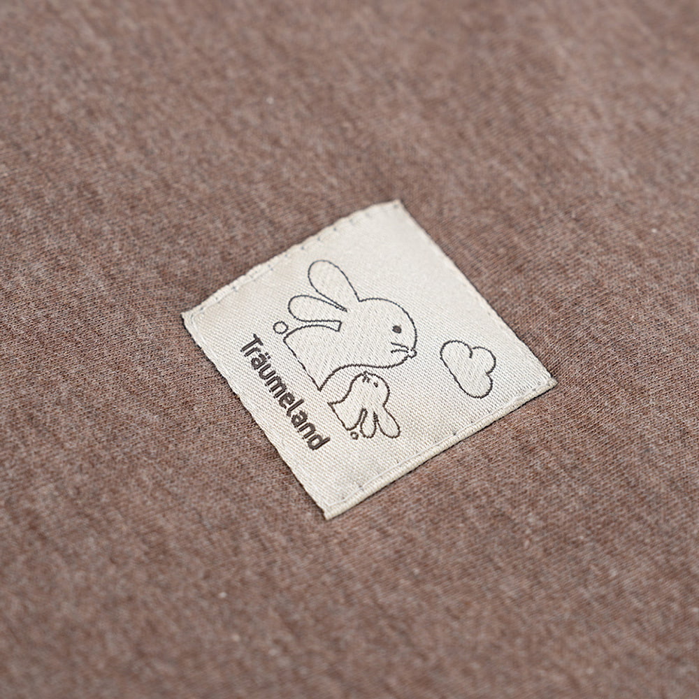 Baby sleeping-bag label, brown