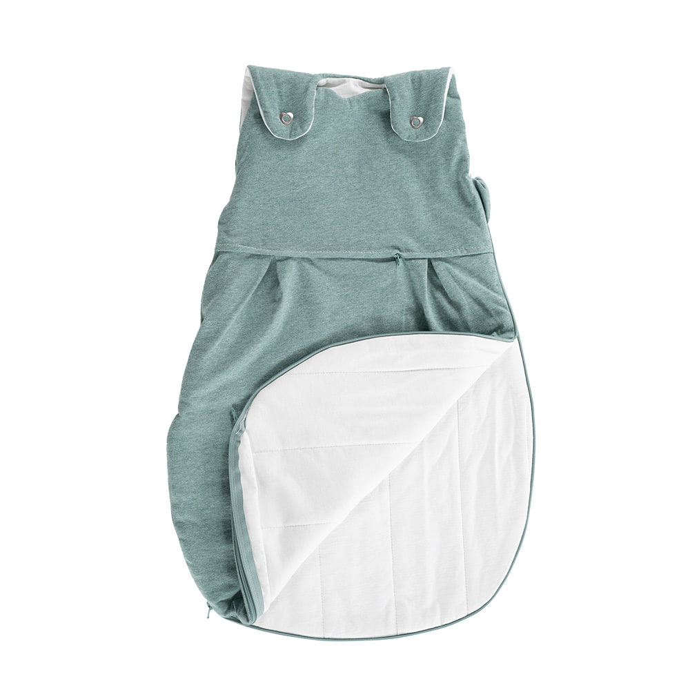 Green mottled sleeping-bag with a full-length zip