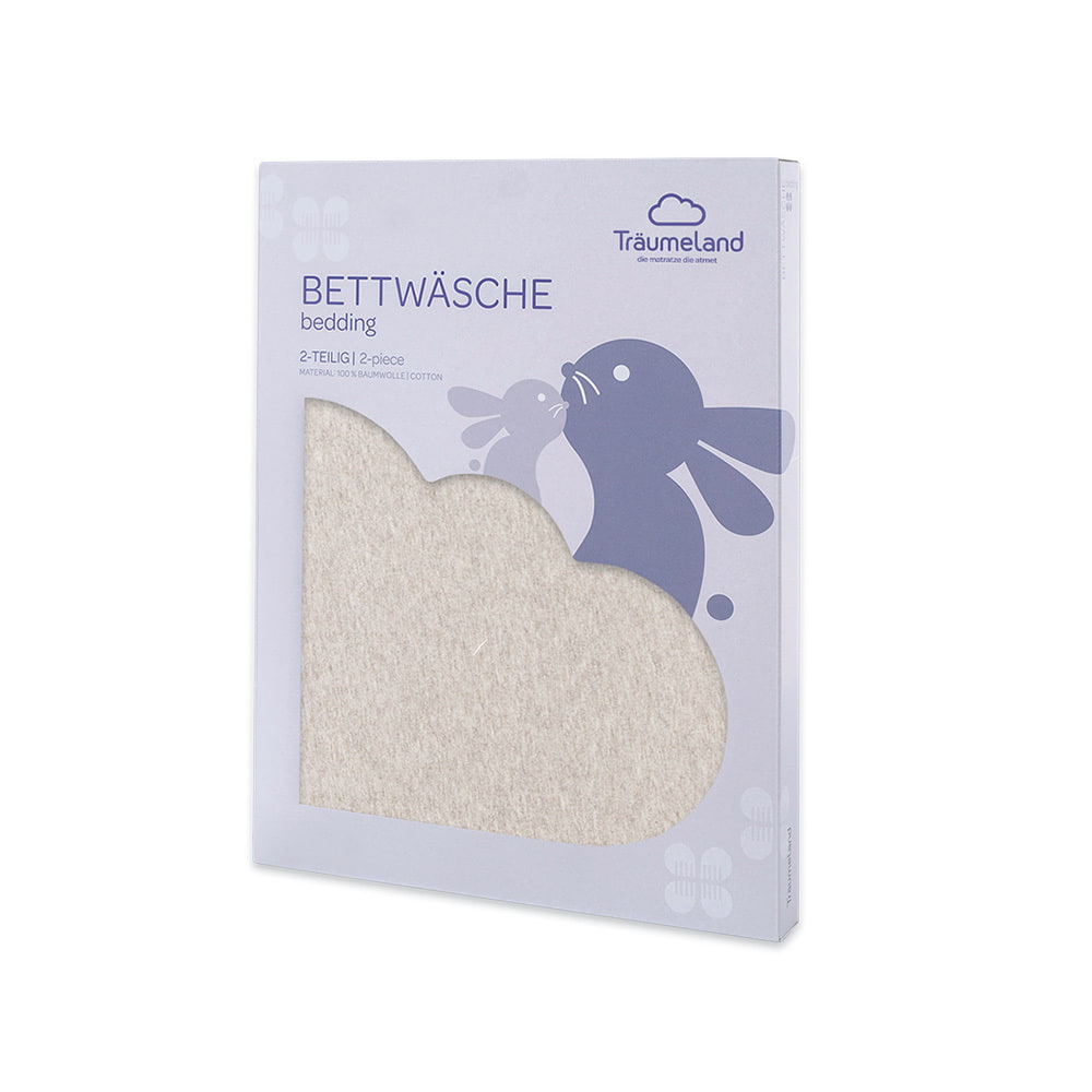 Bettwäsche beige meliert verpackt