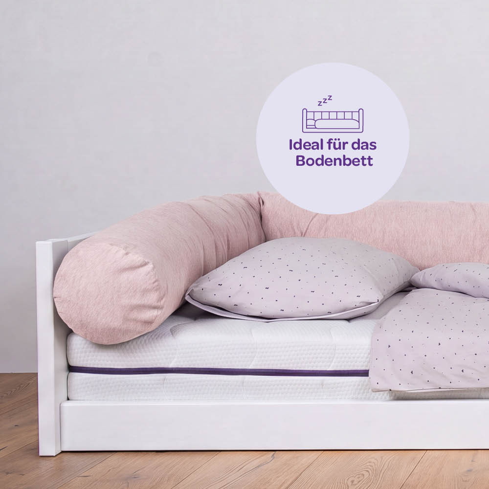 Manta para la cama XL rosa jaspeado 