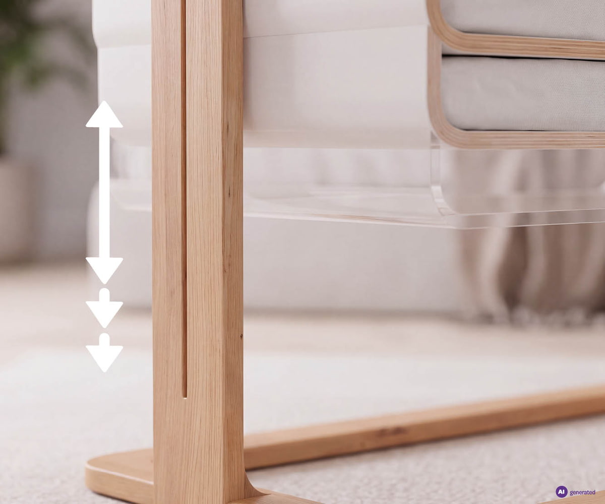Height-adjustable extra bed
