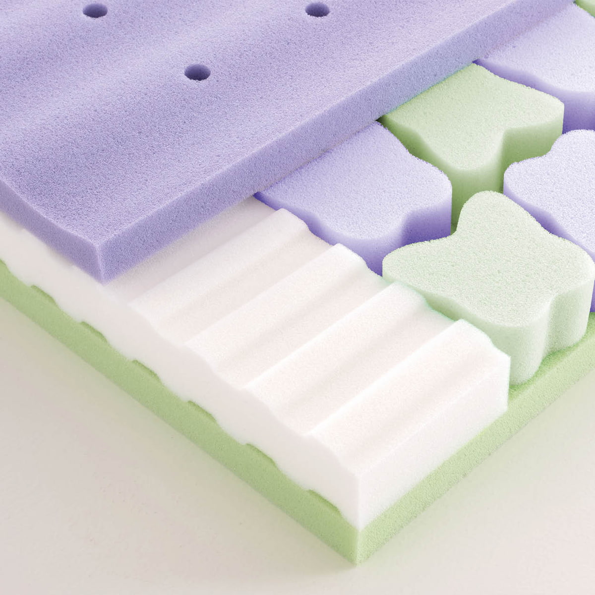 Träumeland mattress core Butterfly Mattress core cold foam with comfort pads in butterfly shape