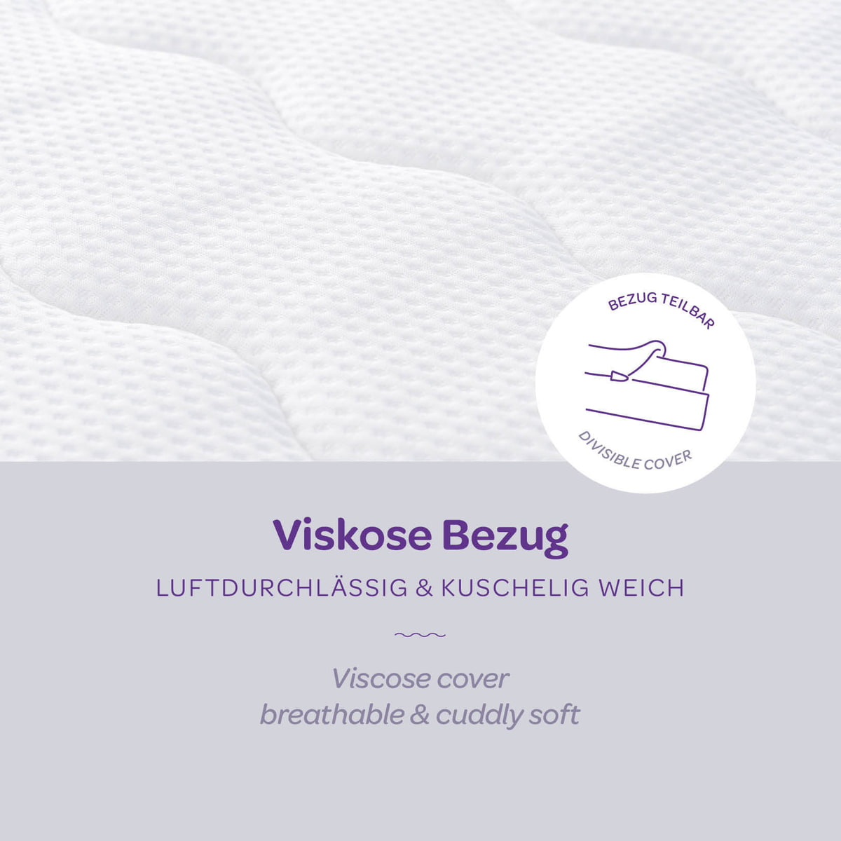Children's mattress with viscose cover