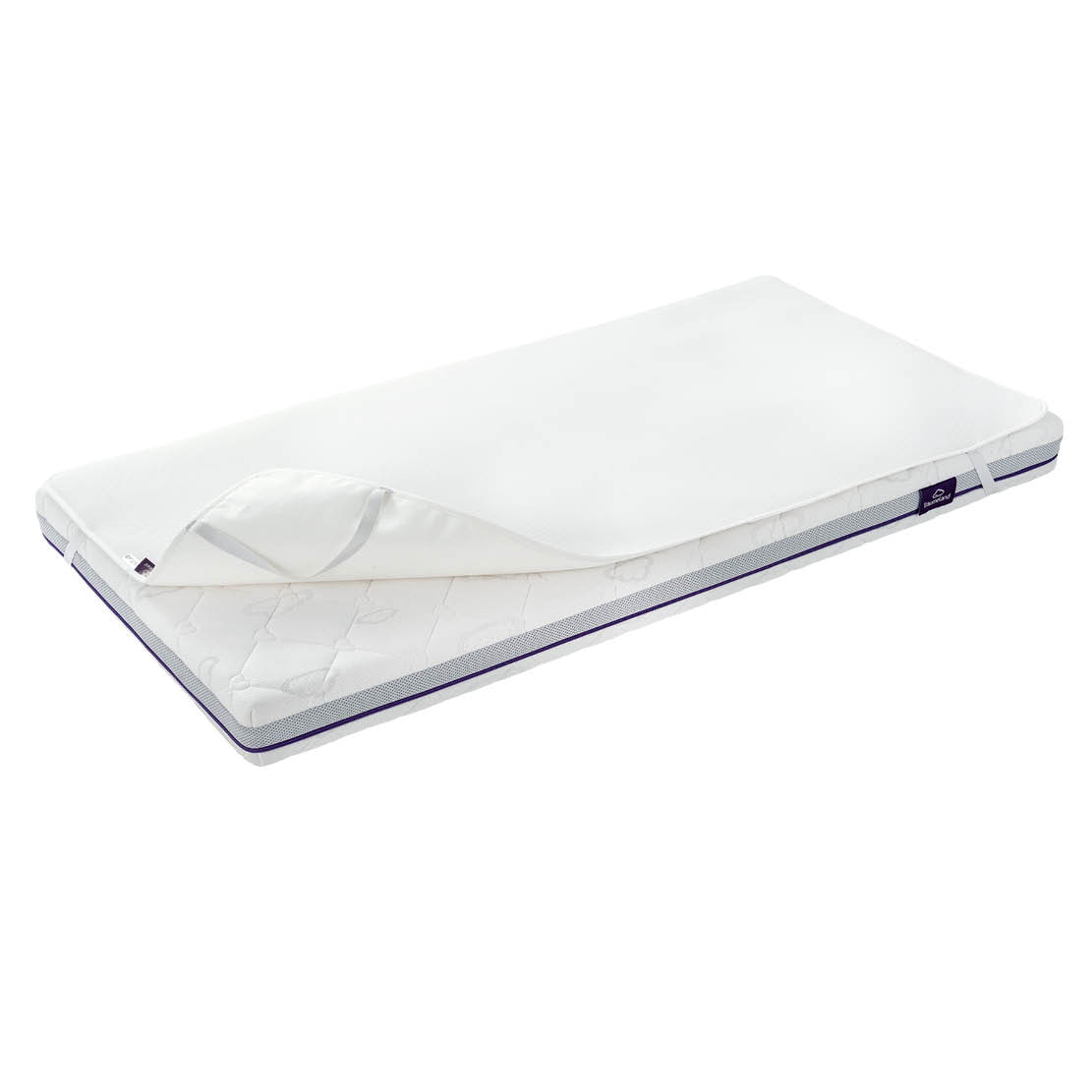 Molton mattress cover with elasticated corners