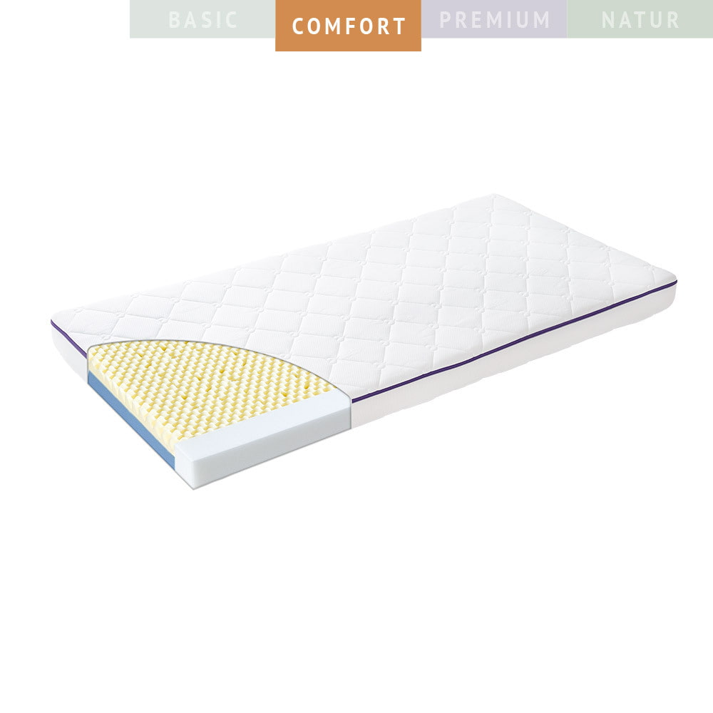Babymattress Comfort Sunset with nubbed structure in the cold foam core