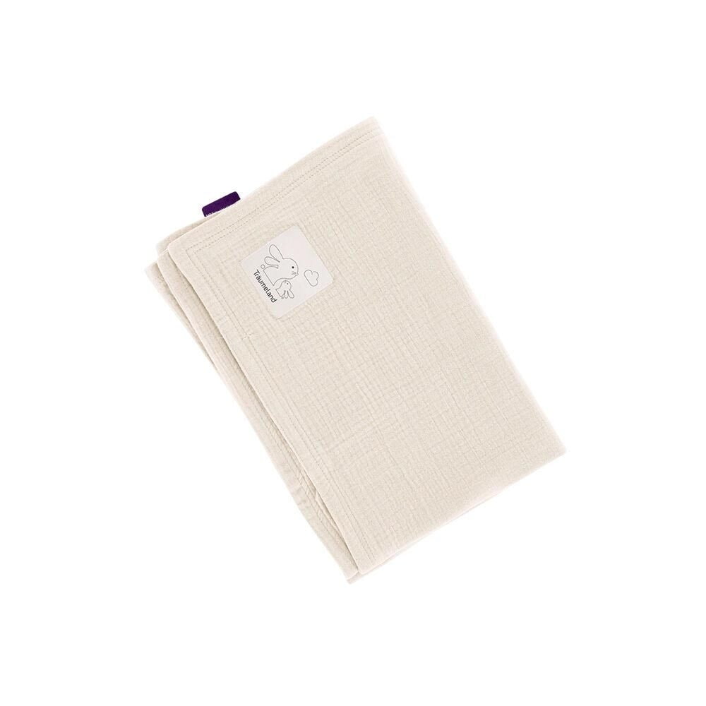 Babydecke Musselin beige gefaltet