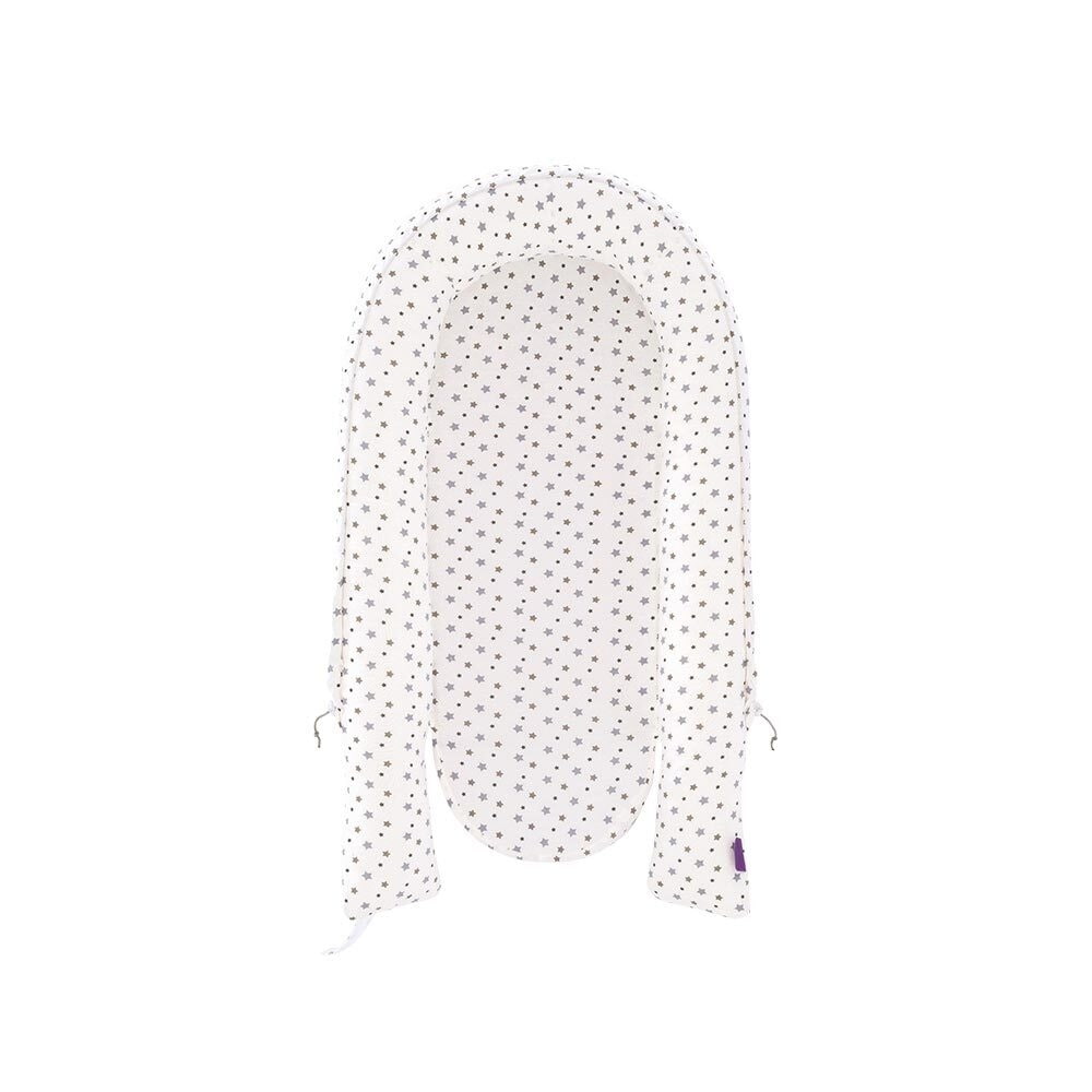 Nest HOME Premium by Träumeland View of open design white with gray stars